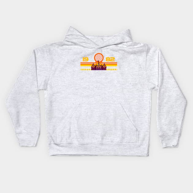 EPCOT Center - Future World - World Showcase Kids Hoodie by The Dept. Of Citrus